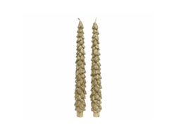 Velas LIFETIME Dorado Pino Ø 3,5 x 26,5 cm (2 Unidades)