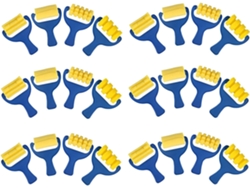 Juego De 24 Pinceles De Esponja Con Rodillo Para Pintura, Pinceles De Bricolaje Para Niños Para Arte Y Manualidades.