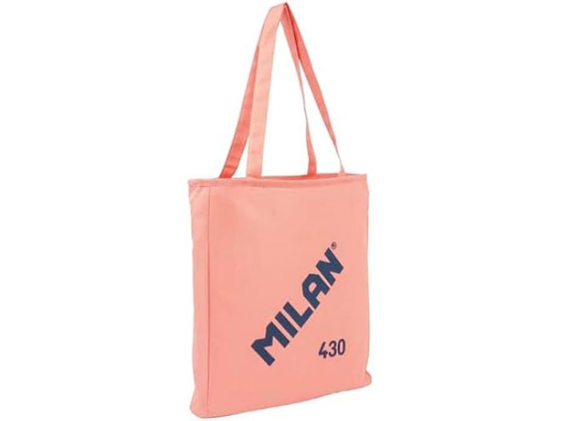 Bolsa de compras Milan Rubber Collection 430 Rosa Tejido antidesgarro ligero 7,5 litros Milan