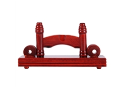 Soporte decorativo para abanicos chinos, soporte práctico para exhibir abanicos, soporte plegable de bambú para abanicos, rojo oscuro.