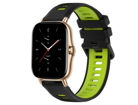 Correa Smartwatch para Amazfit GTS 2 20mm Silicona Bicolor Sport (Negro + Verde)
