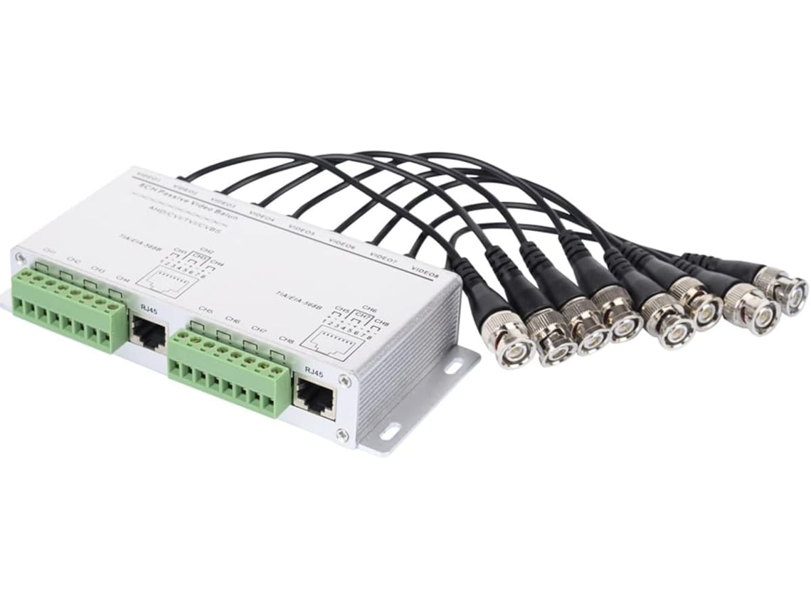 Transceptor Balun De Vídeo Hd Pasivo De 8 Canales Cvi/tvi/ahd
