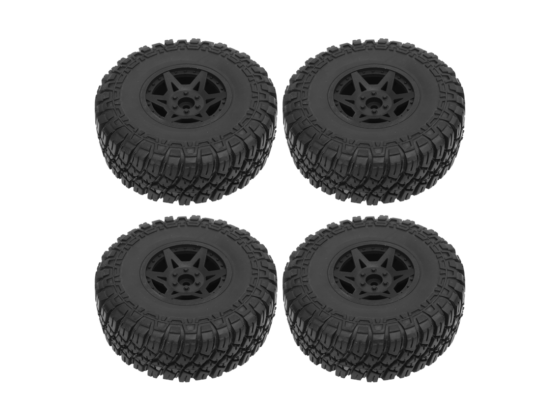 4 Neumáticos Para Camiones Rc De Pista Corta Con Llantas Hexagonales De Goma Y Plástico De 120 Mm Para Slash 4x4 2wd 1/10