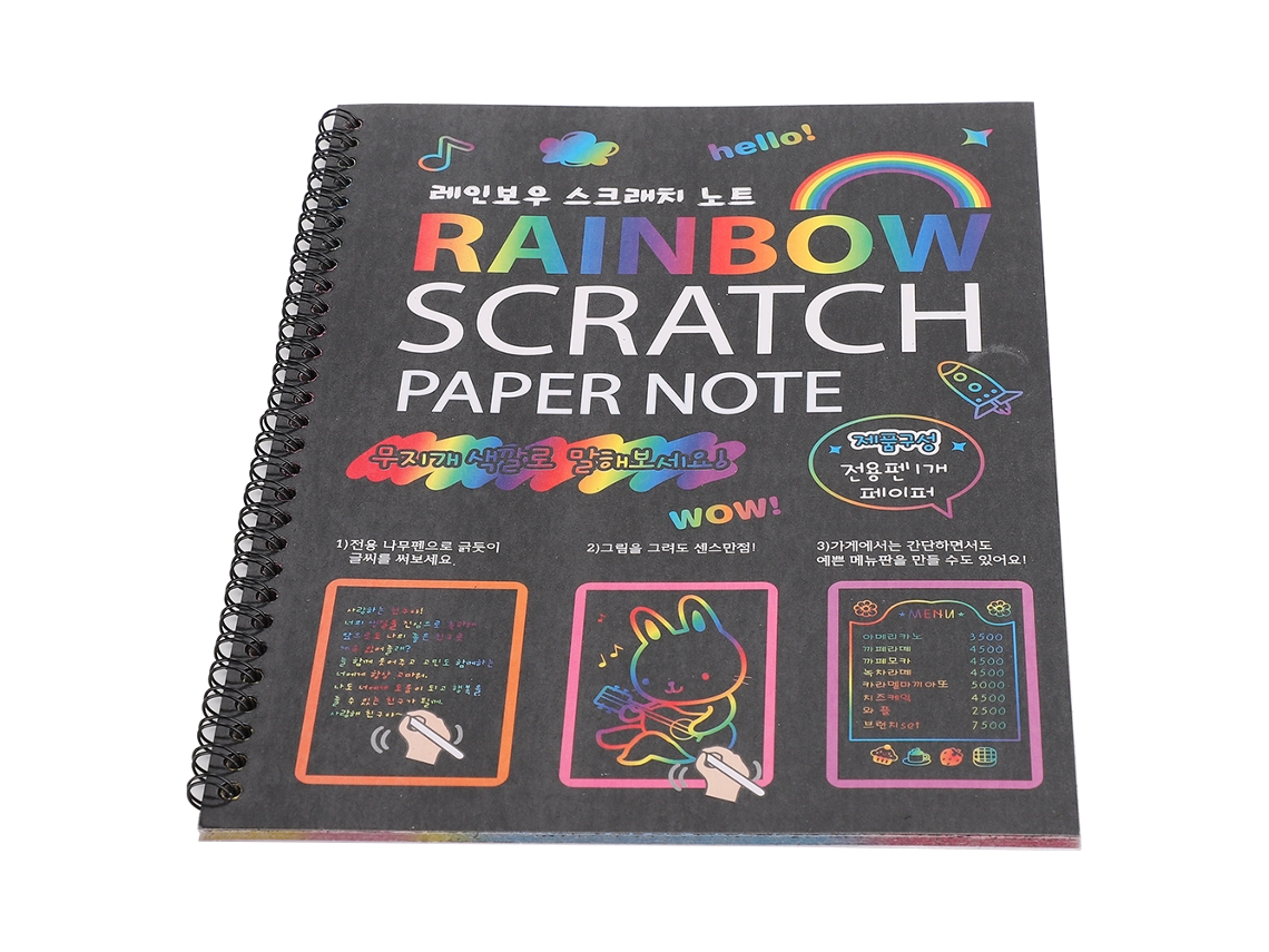 3 Blocs De Papel De Dibujo Multicolor Arcoíris Para Niños Y Estudiantes.