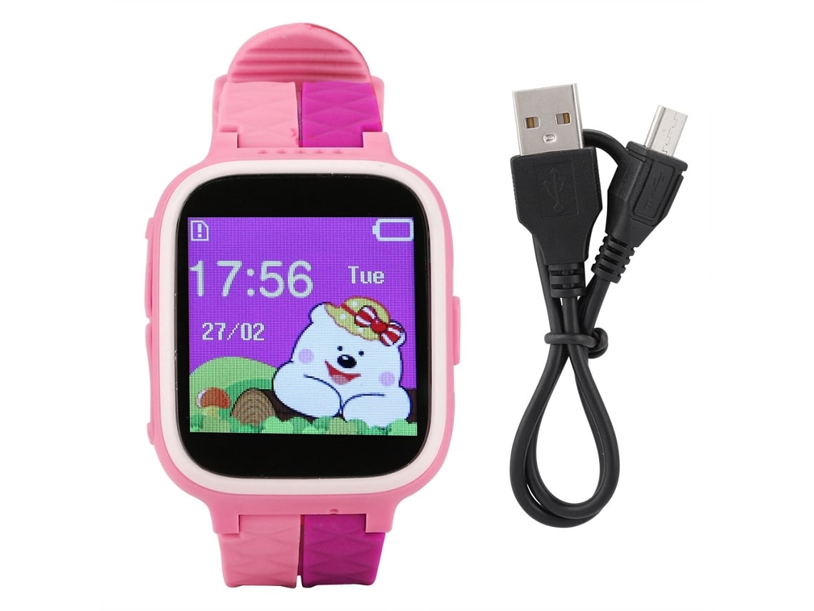 Reloj Inteligente De Posicionamiento Impermeable Para Niños Con Función De Alarma Blanco Rosa