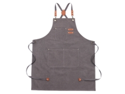 Delantal De Algodón Con Espalda Cruzada Para Hombre Y Mujer, Con Bolsillo Grande, Ajustable, Aproximadamente 75x68 Cm