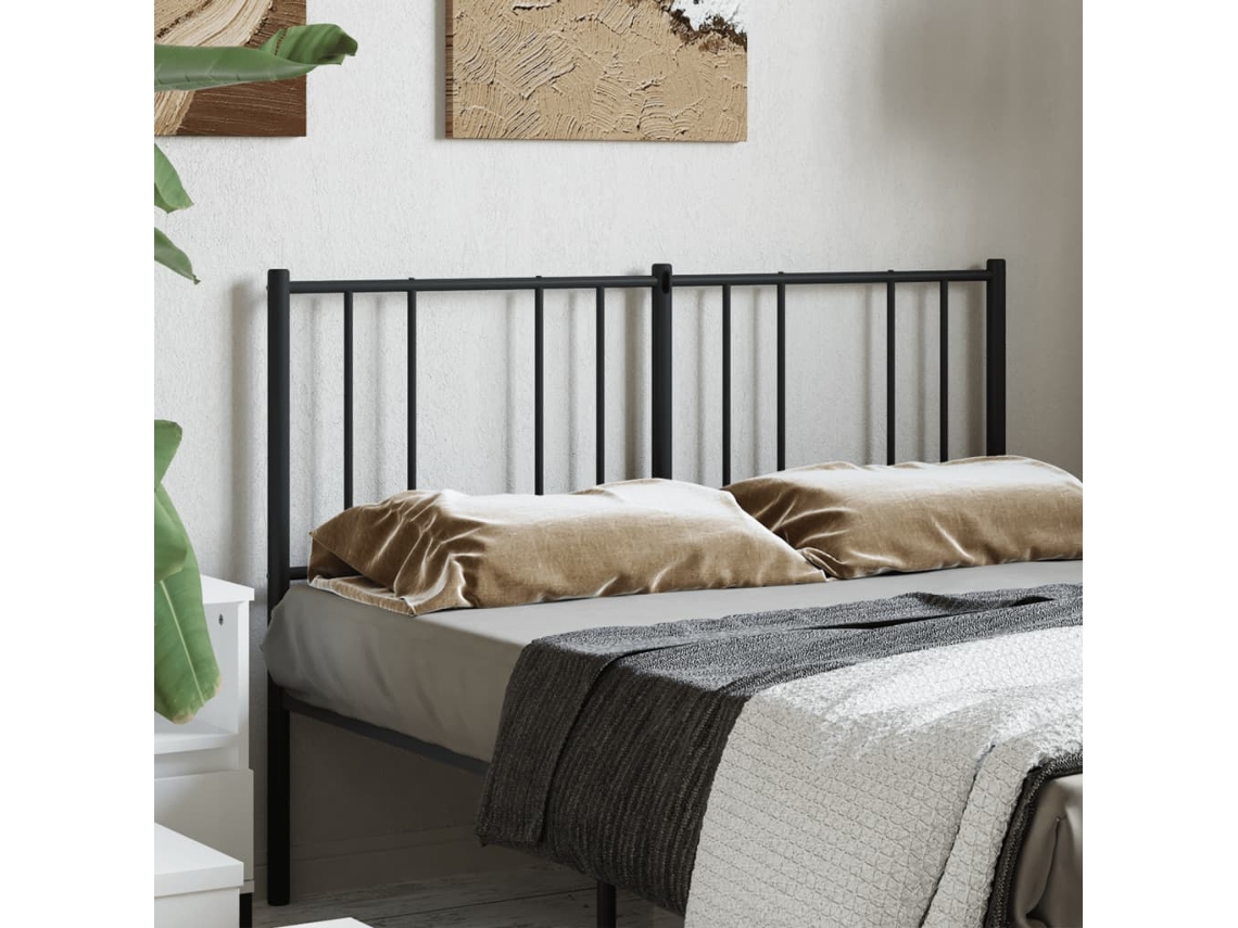 Cabecero De Metal Negro 135 Cm