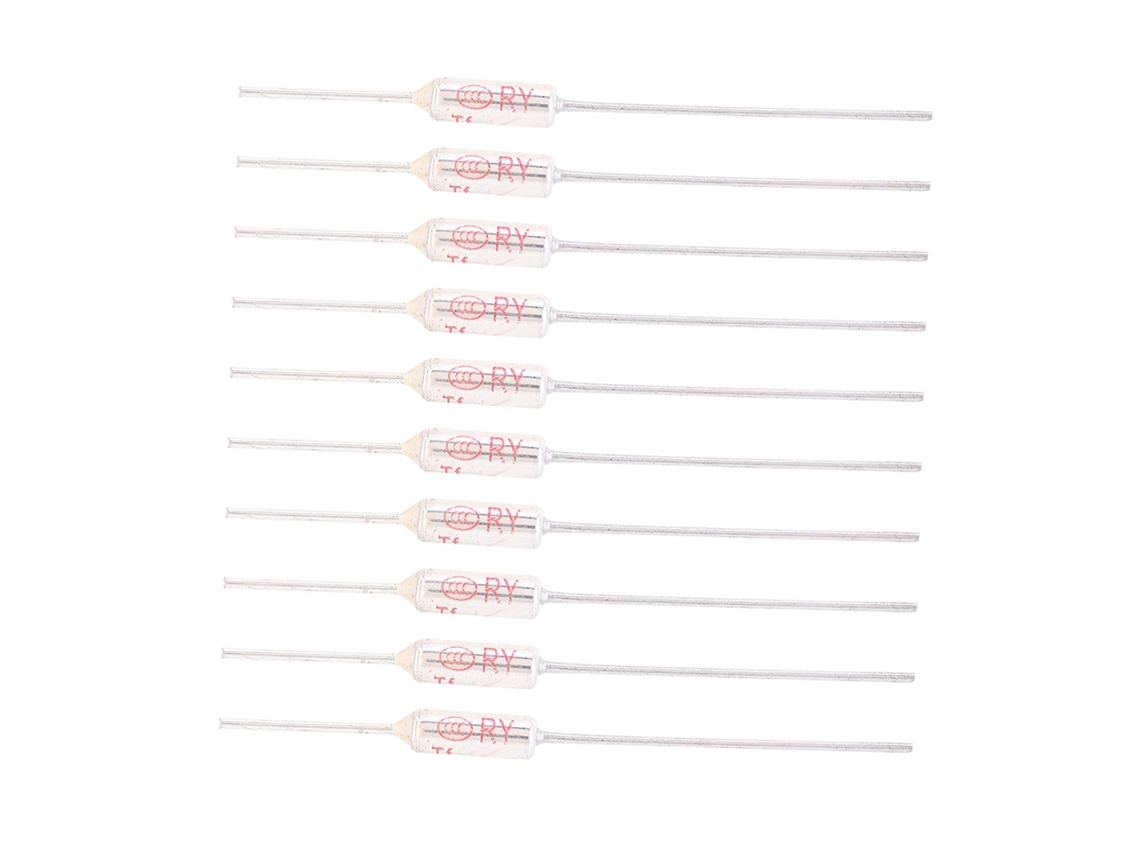 2026dz-10pcs Fusible Térmico De Caja Metálica 250vac 10a Fuse Tf 72-250℃115℃ Cortador Térmico 77℃85℃99℃