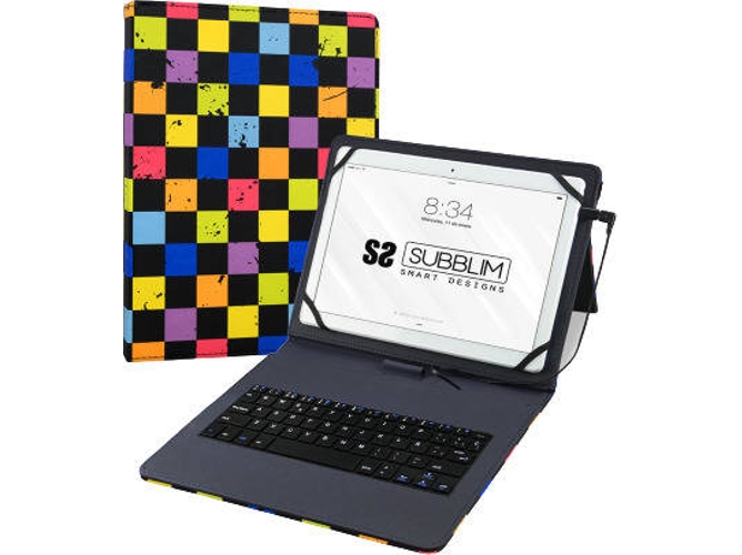 Funda Teclado Universal 10.1'' SUBBLIM Pro Bluetooth Multicolor