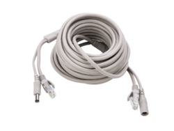 Cable Ethernet Cctv Rj45+dc Para Cámaras Ip Y Sistema Nvr 10/100mbps (15m) Cat 5 Cable