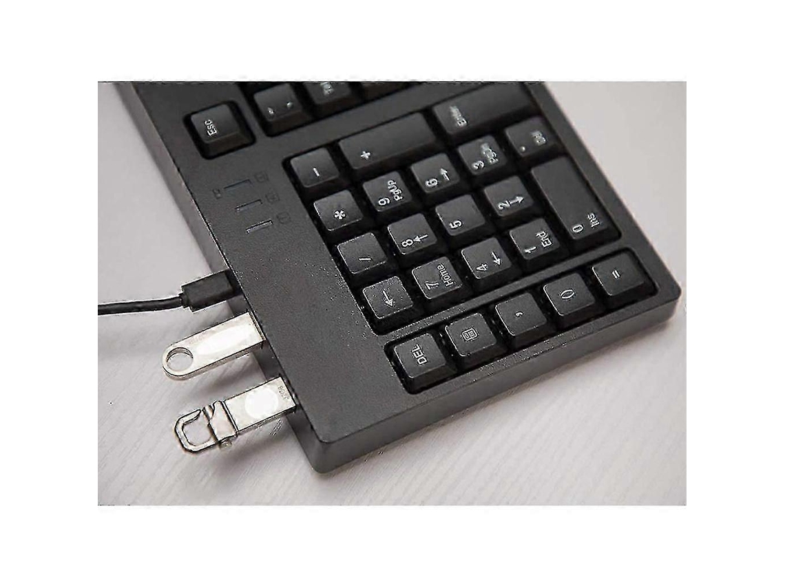 Teclado ergonómico para zurdos con teclado numérico integrado y conectores USB Everley891