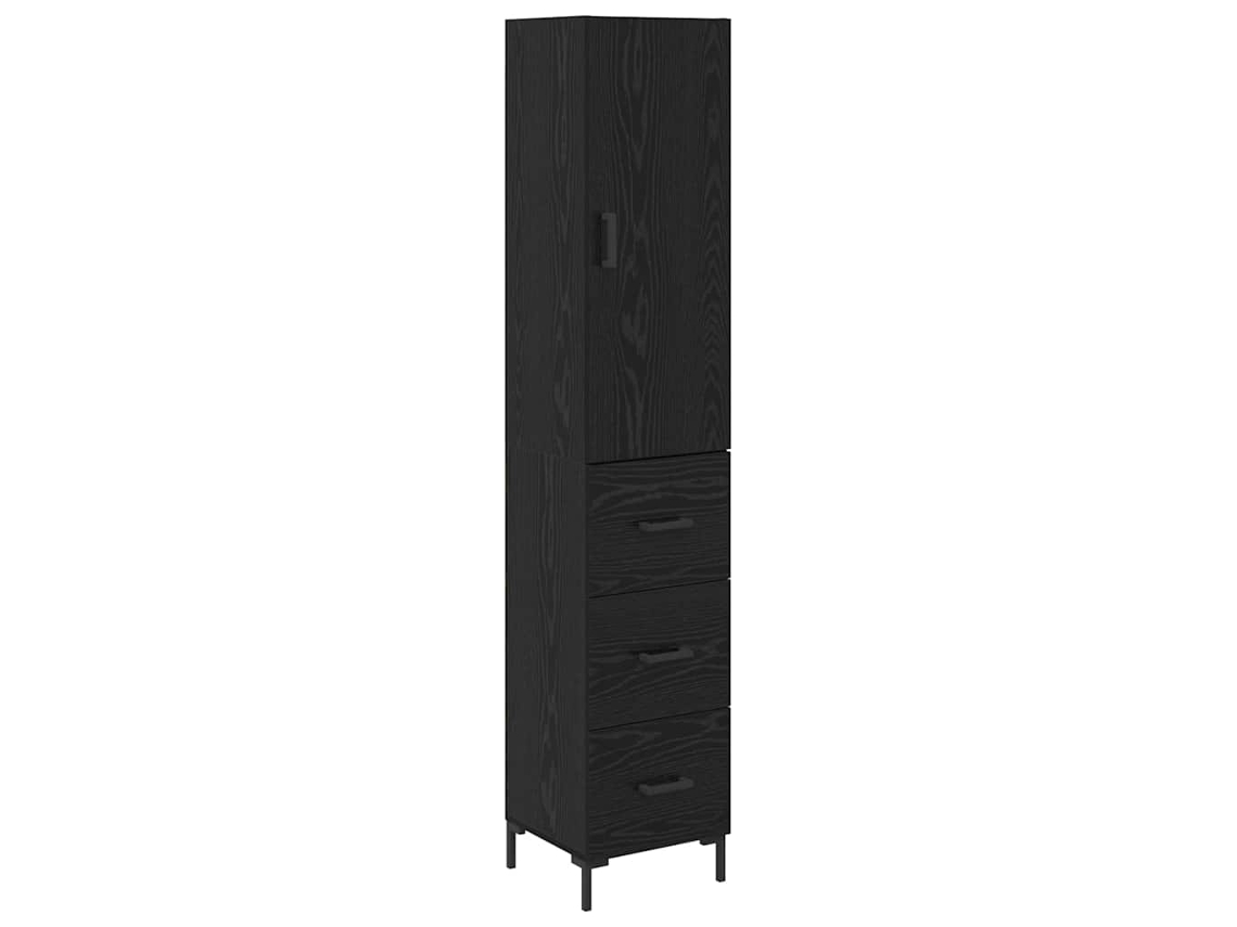 Aparador de roble negro 34,5x34x180 cm Madera procesada MAISON EXCLUSIVE