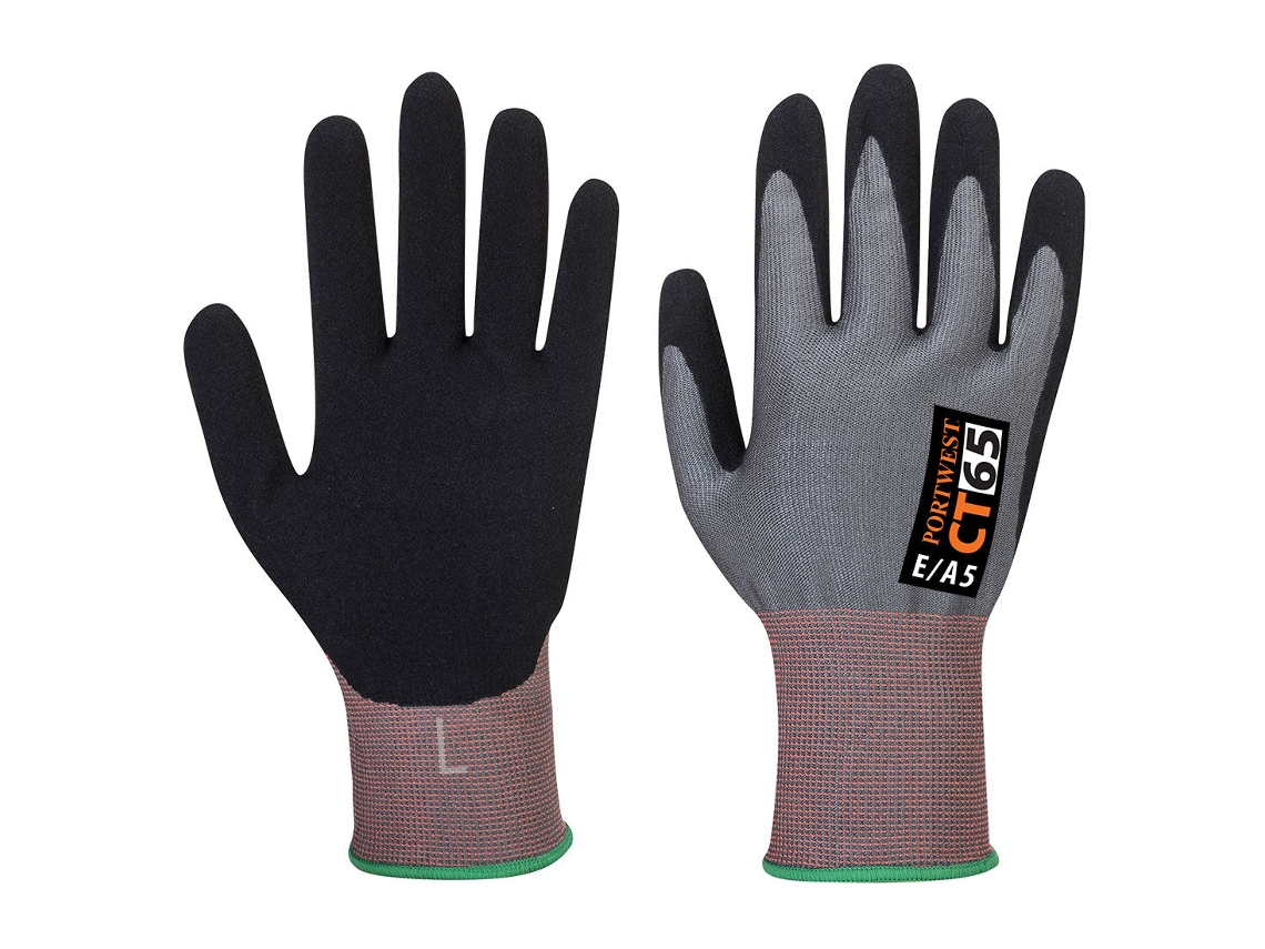 Guante Ct Cut E15 Nitrilo - Protección Premium Contra Cortes Gris Negro / Xl