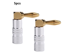 2026velora-5pcs Conector Banana De Cobre Chapado En Oro 90 Grados Ángulo Recto 4mm Para Altavoces