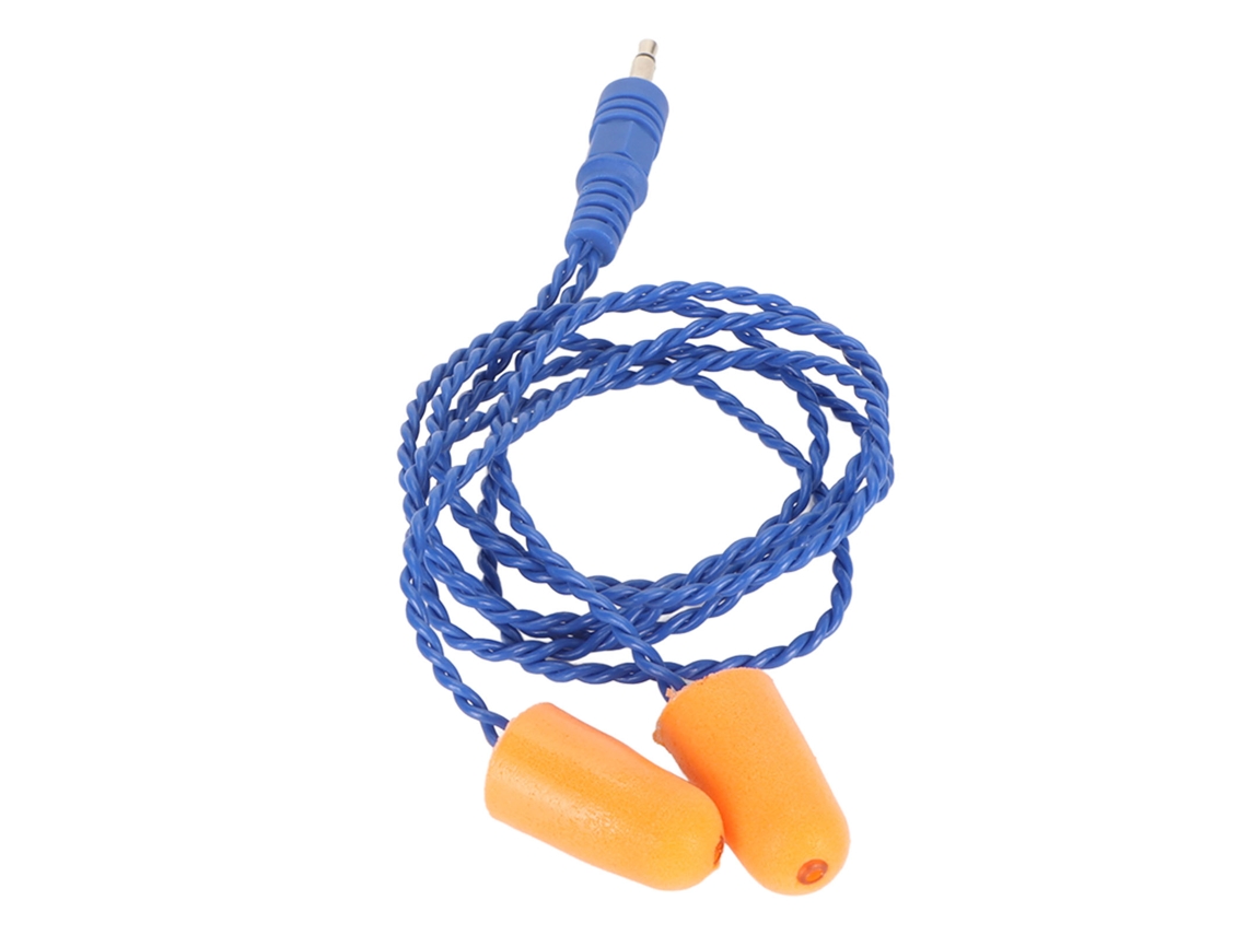 Fones Mali de Ouvido de Espuma para Rádio com Isolamento de Ruído Plugue Mono 1/8 Polegada