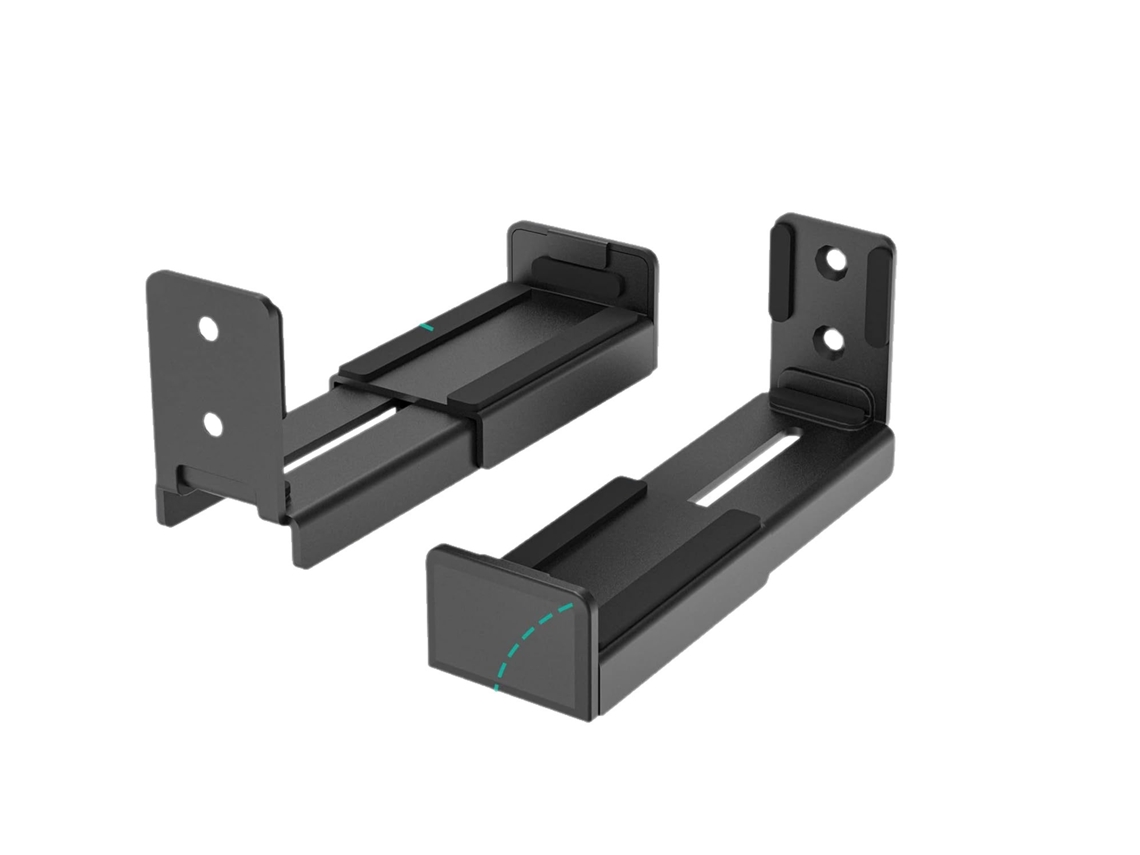 Soporte de pared universal para barras de sonido, soporte metálico portátil para altavoces - 2 piezas