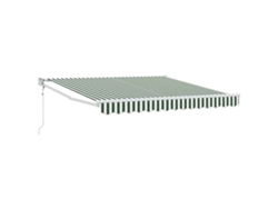 Maison Exclusive - Toldo Retráctil Verde Y 350 X 250 Cm Poliéster Y Aluminio