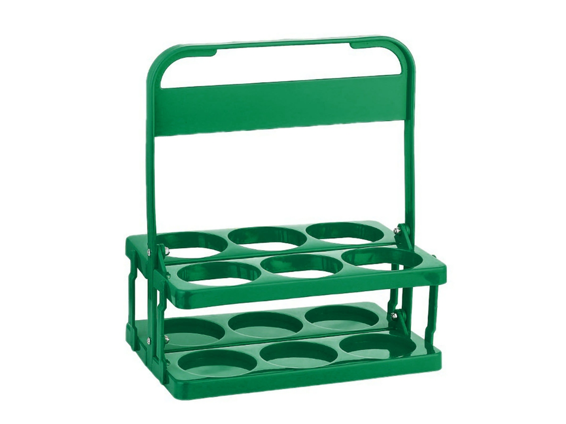 Portavasos De Cerveza Plegable Plástico Portátil Multifuncional Verde