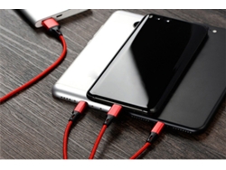 Cabo De Carregamento Rápido 3 Em 1 Nylon Trançado Compatível Com Ios Android (sem Transmissão De Dados)