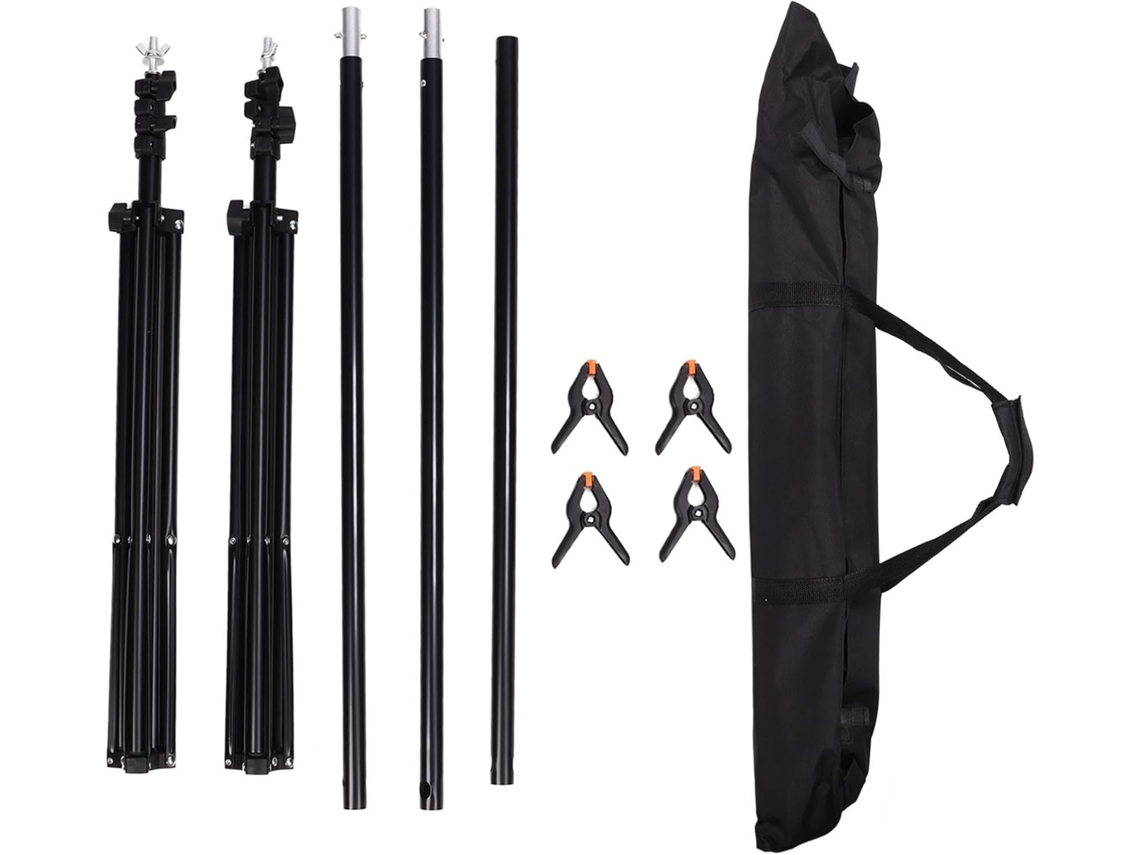 Kit De Soporte De Aleación De Aluminio Para Fondo De Fotografía De Retrato