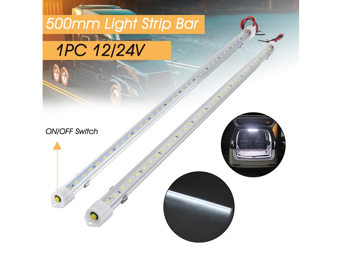 Tira De Luces Led Para Interior De Coche, 12 V-12 V/24 V, Interruptor De Encendido Y Apagado Para Furgonetas, Autobuses, Caravanas Y Camiones.