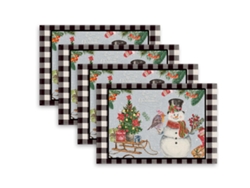 Sousplat navideño de lino, decoración de muebles, aislante y antideslizante. NEVEANCE