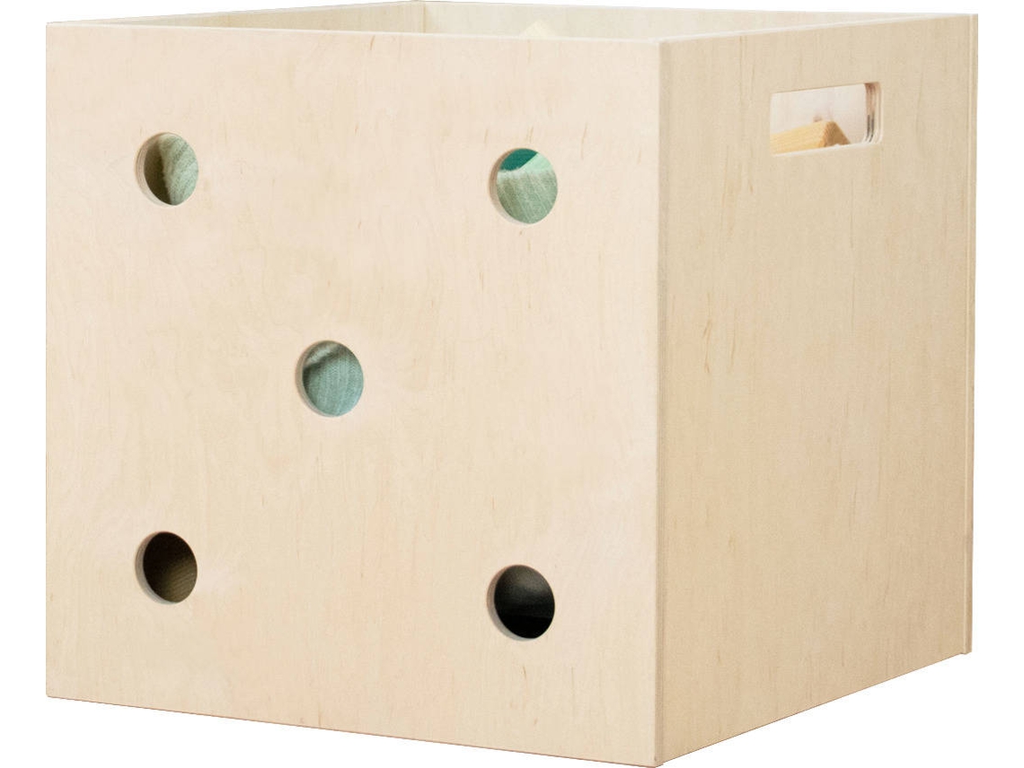 Caja de Almacenamiento BENLEMI Dice Five (Marrón - Aglomerado Abedul - 33x37x33 cm)
