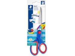 Tijeras escolares para niños Staedtler Noris 965 de acero inoxidable, corte suave y ergonómico, longitud de 21 cm
