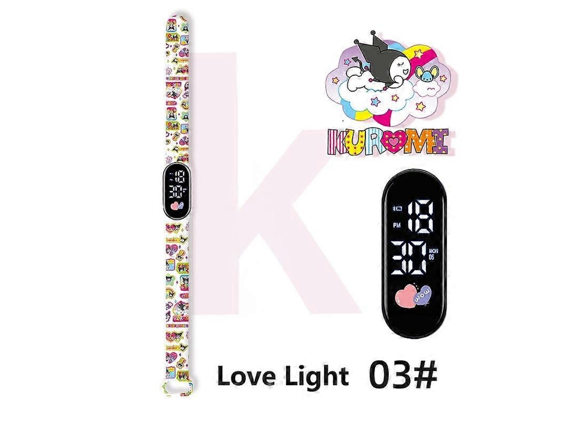 Reloj deportivo inteligente para niños, pulsera digital impermeable, diseño de bicicleta eléctrica Kuromi Ly