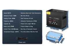 Limpieza ultrasónica, modo de desgasificación de doble potencia, capacidad de calentamiento, OEM de 3 l