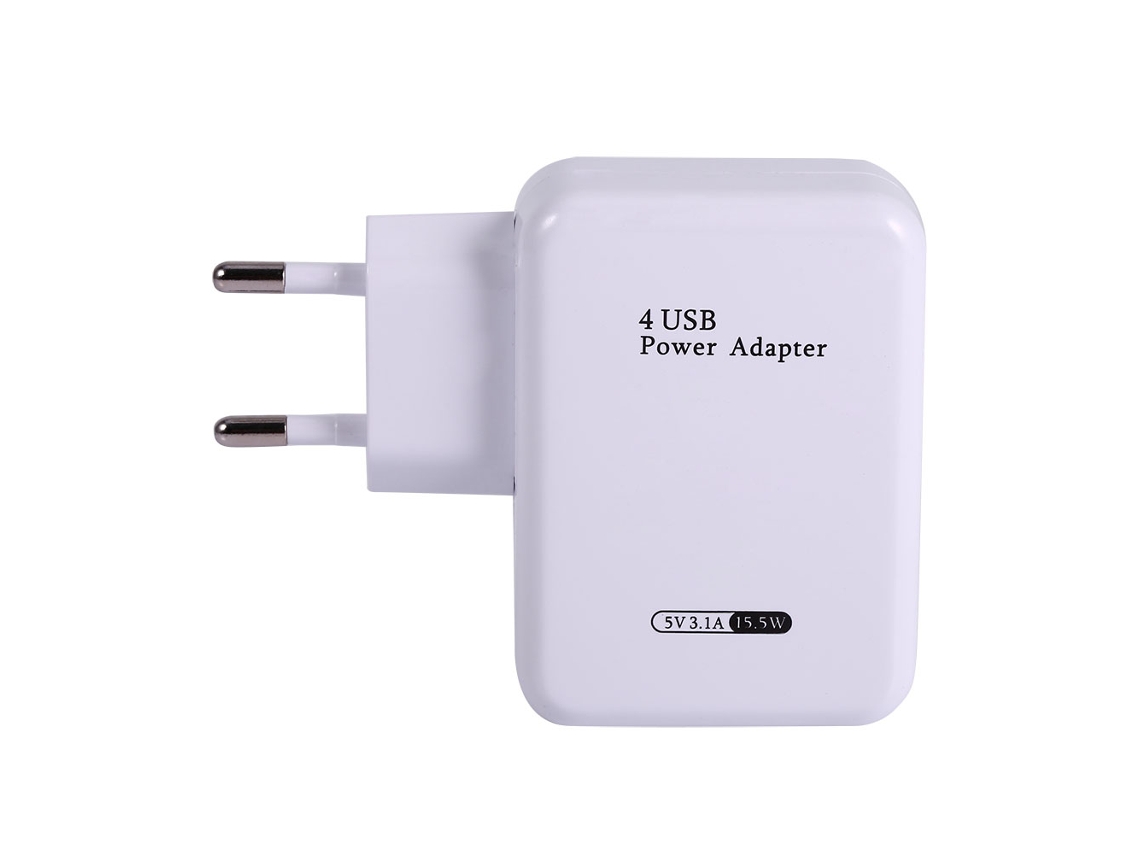 Cargador De Pared Con Concentrador Usb De 4 Puertos Universal Para Iphone, Ipad Y Teléfonos Inteligentes