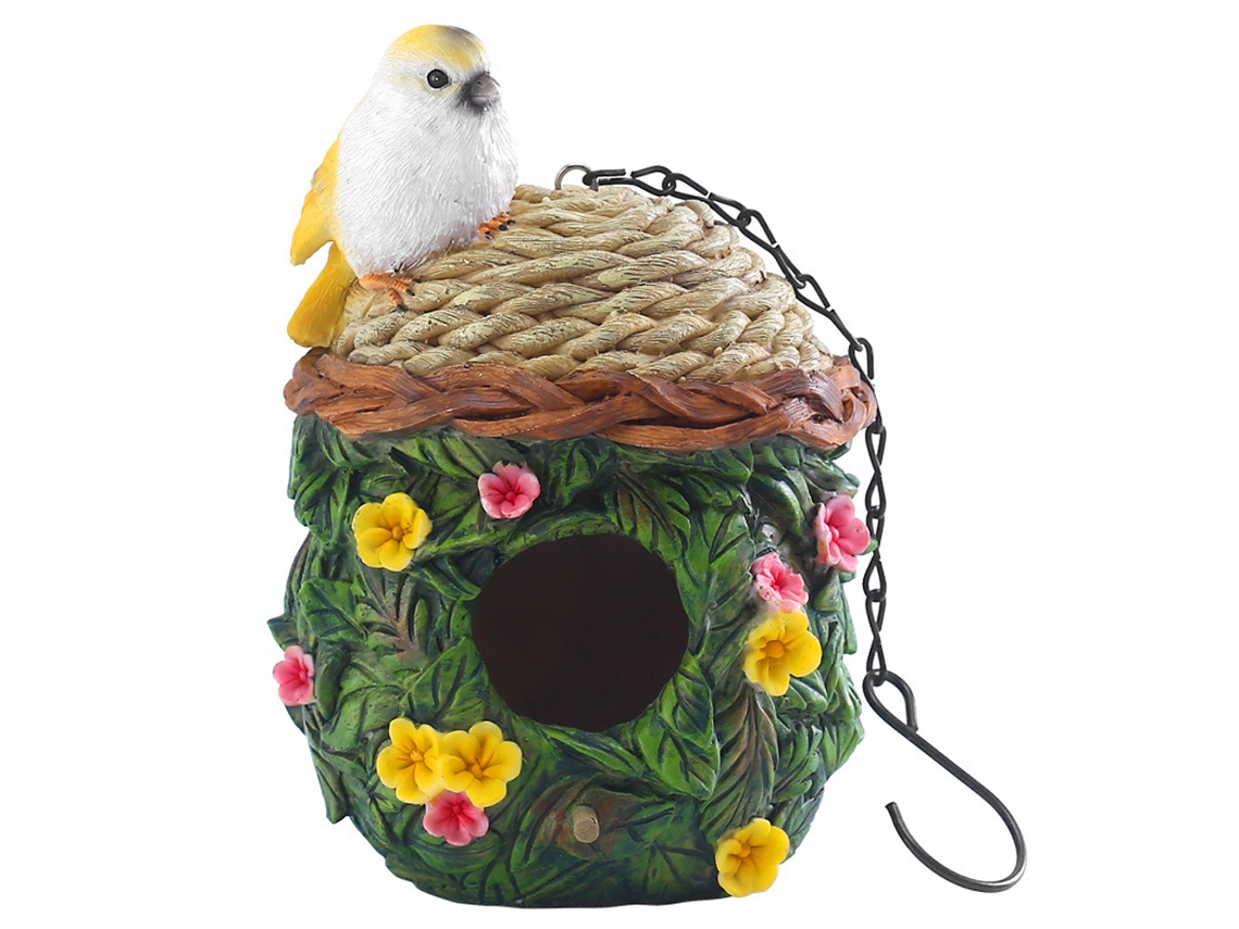 Caja Colgante Para Pájaros Al Aire Libre Y Comedero De Resina Para Aves