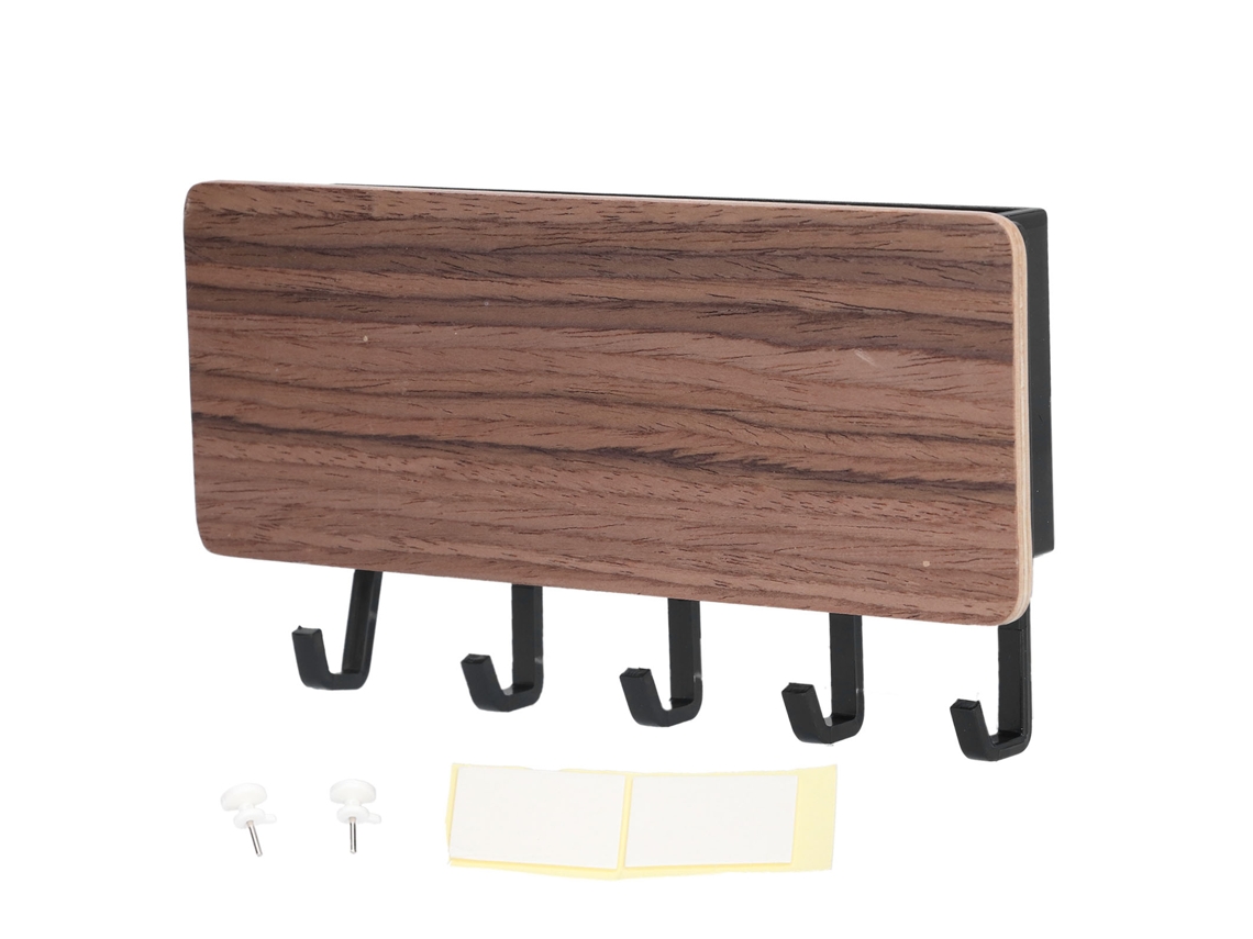 Llavero Moderno De Bambú, Antideslizante, Para Montaje En Pared, Para Cartas, Sala De Estar, Oficina, Marrón.