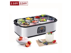 Yogurtera con temporizador digital y control de temperatura, con 8 vasos dosificadores.