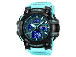 Reloj Deportivo De Esfera Grande (azul Lago), Cronógrafo Multifunción Electrónico Luminoso.