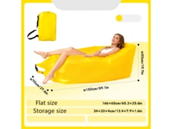 Sofá inflable portátil para exteriores Digitallab (amarillo)