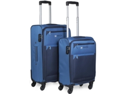 Conjunto de Maletas de Viaje ITACA Extensible Azul (100 L)