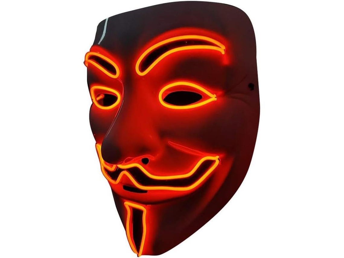 Máscara Led Iluminada Para Fiestas De Navidad, Halloween, Disfraces, Cosplay Y Cumpleaños.