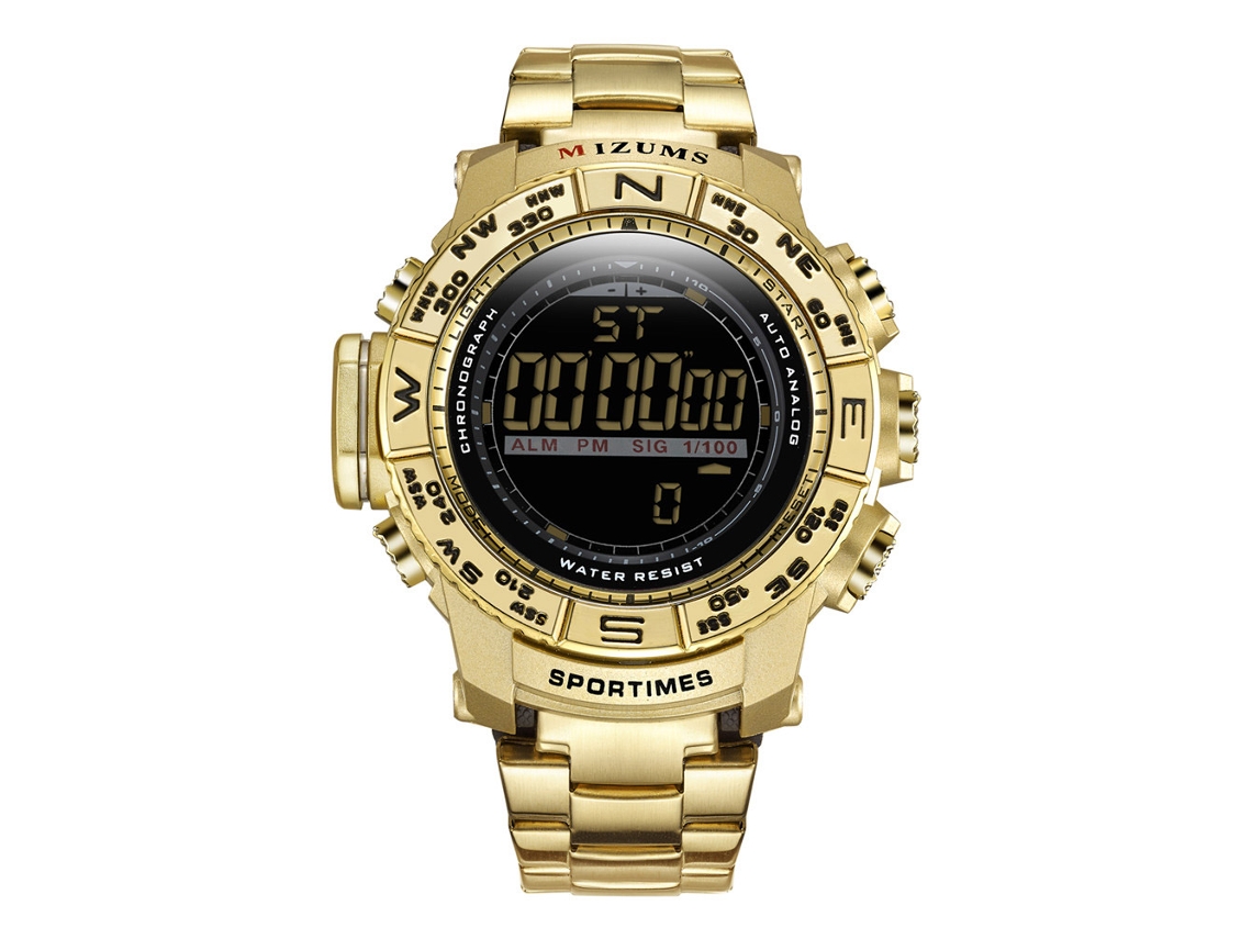 Reloj De Pulsera De Cuarzo Con Correa De Acero Aleación Estilo Casual Impermeable Dorado Mizums