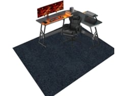 Tapete Cadeira Protetor Piso Escritório Antiderrapante 90 X 120 Cm Madeira Escritório, Gamer, Protege