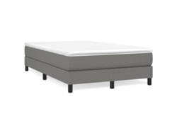 Maison Exclusive - Cama Box Spring Con Colchón Tela Gris Oscuro 120x200 Cm