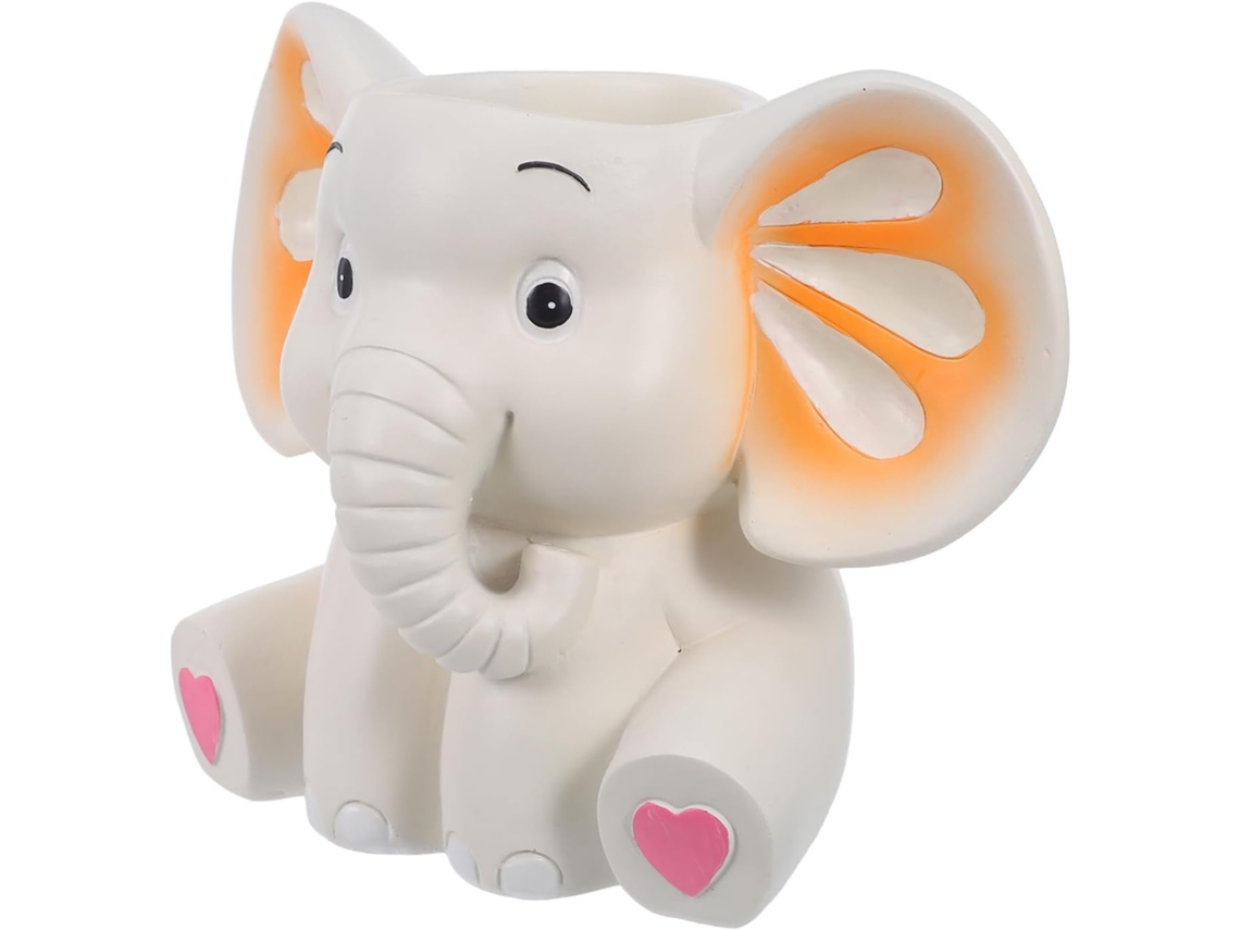 Portalápices Decorativo De Resina Con Forma De Elefante, 12 X 12 X 10 Cm