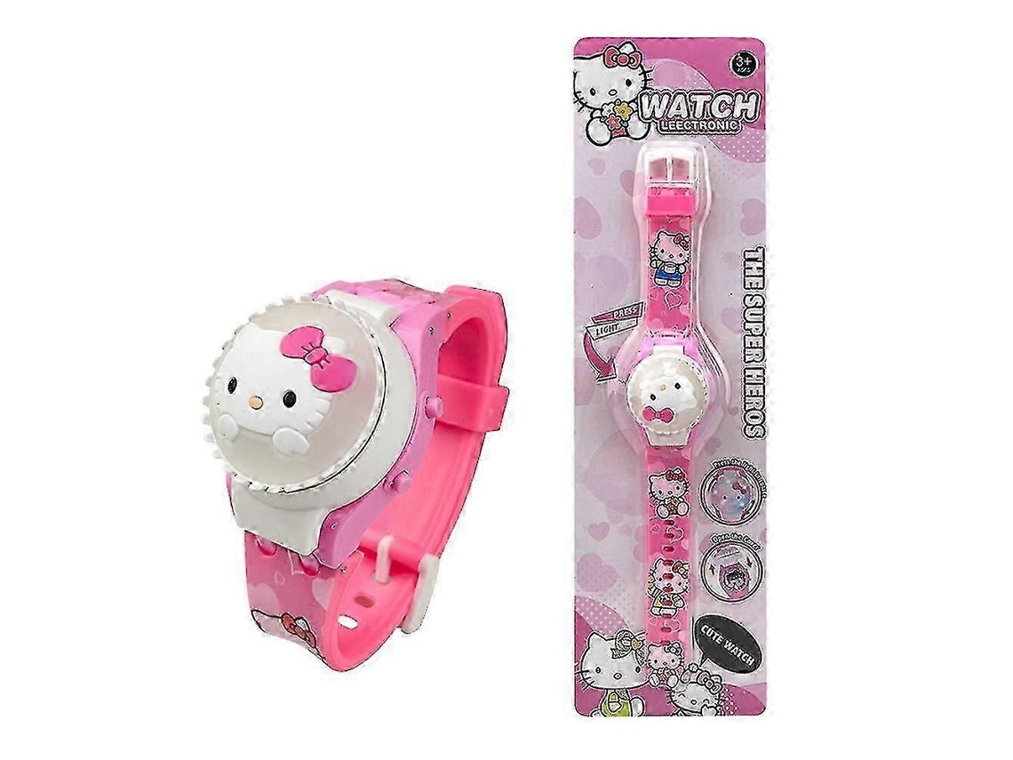 Reloj infantil de dibujos animados de Sanrio con luces intermitentes, peonza y tapa abatible GOKOCO (2025)