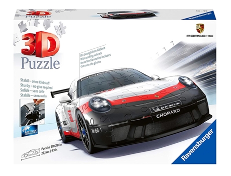 Puzzle 3D RAVENSBURGUER Porsche 911 GTE3 Cup (Edad Mínima: 12 Anos - 108 Piezas)