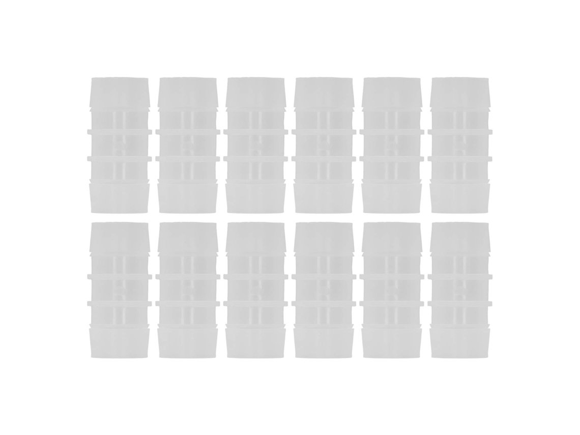 Conjunto de 12 uniões de mangueira de plástico PP de diâmetro igual, com espigão reto, acessórios de 25 a 25 mm.