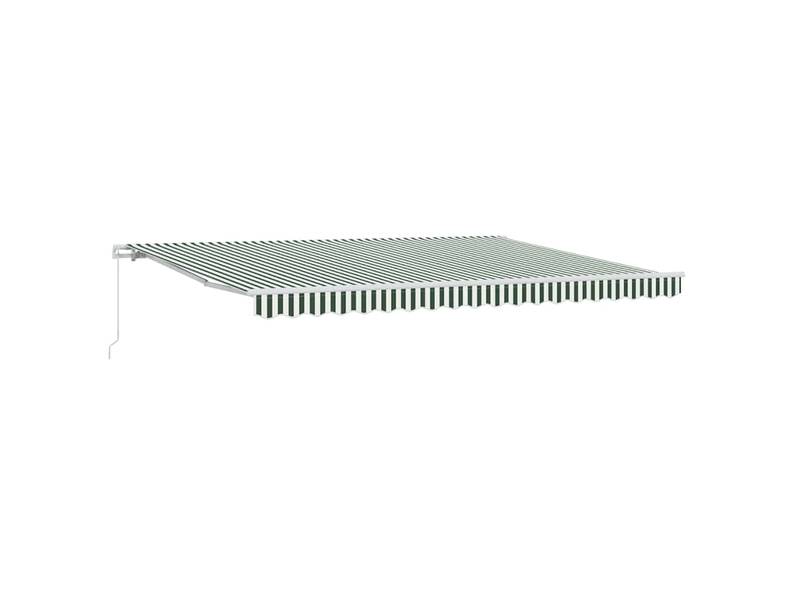 Maison Exclusive - Toldo Retráctil Verde Y Blanco 450 X 350 X 165 Cm
