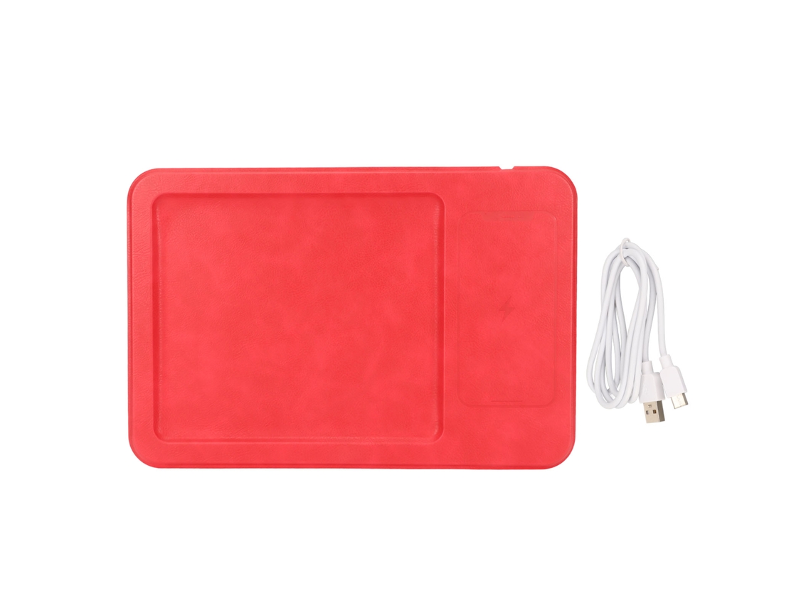 Mouse Pad Carregável Ergonômico Macio Respirável Para Casa Jogo Escritório Vermelho