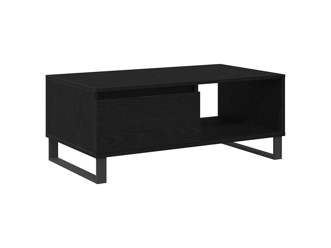 Mesa de centro HARLANV1 con cajón, 90x50x36,5 cm, roble negro.
