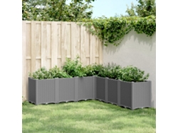 Maceta para plantas - Maceta de jardín 160x160x53 cm PP Gris claro HARLANV1