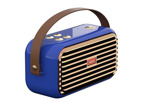 Altavoces Altavoces Bluetooth azules Retro Inalámbrico Pequeño Estéreo Ornamento Altavoz Funky Regalos